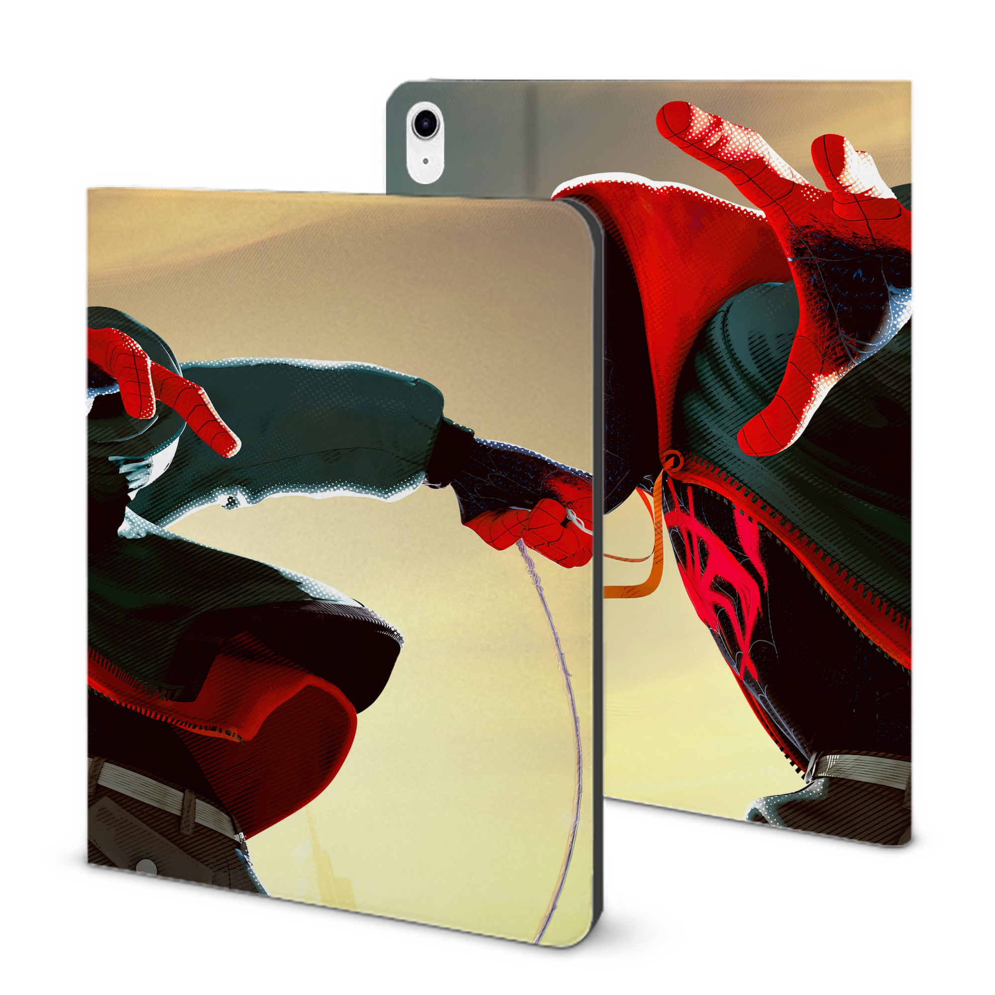 （画像用） Spider Man スパイダーマン IPad ケース ブック型 PUレザー TPU 耐衝撃 軽量 薄型 ペン収納なし 全面保護 IPad 各モデル対応